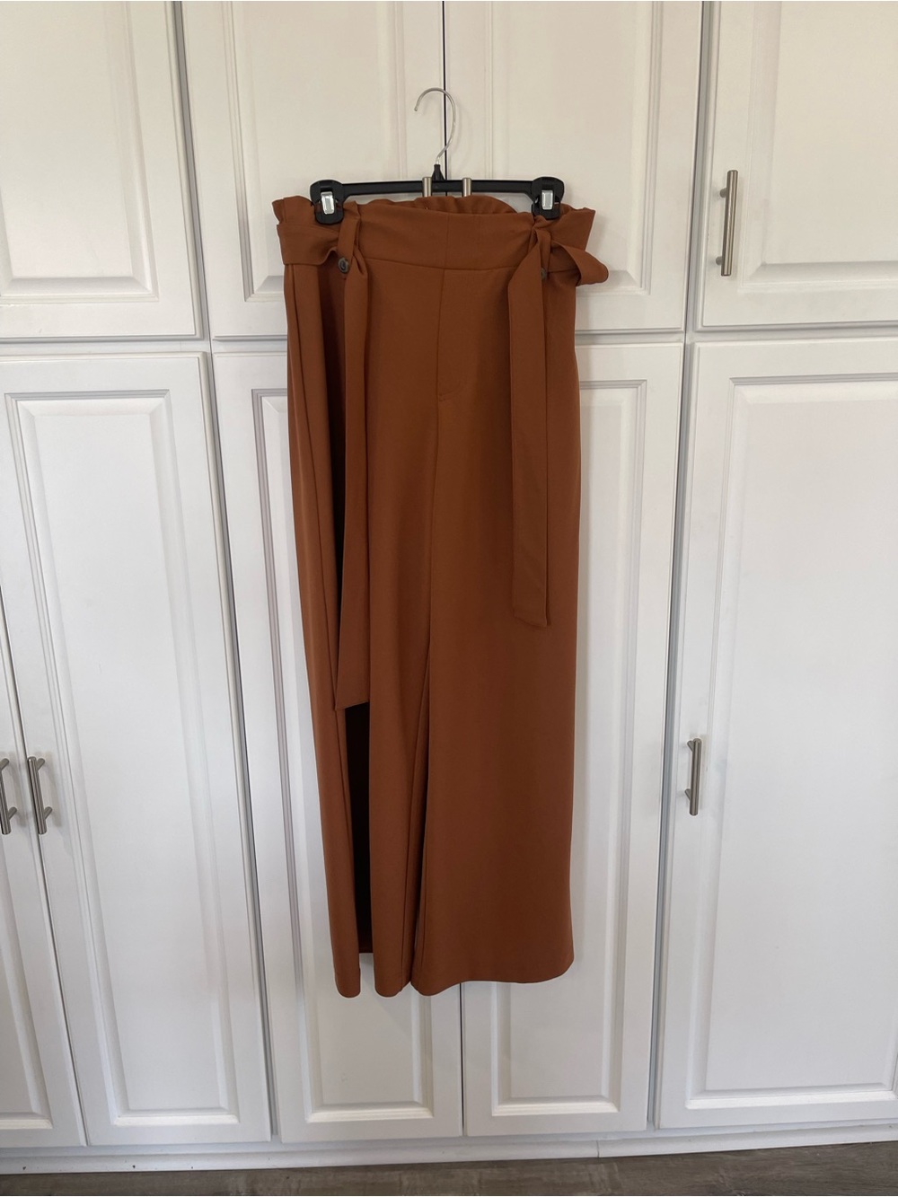 Happily Grey size medium M brown paper bag pants